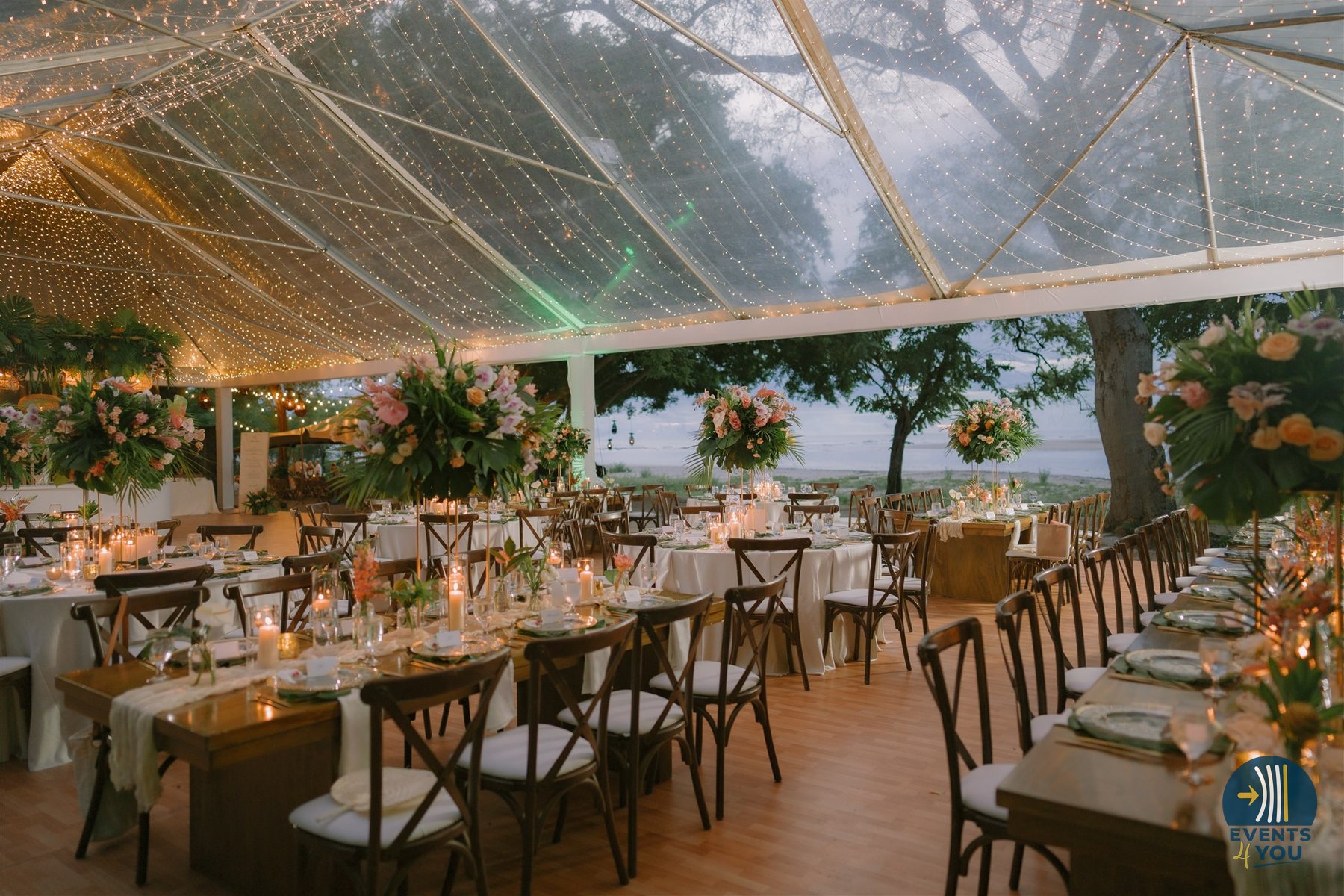 Tent opening to the sea